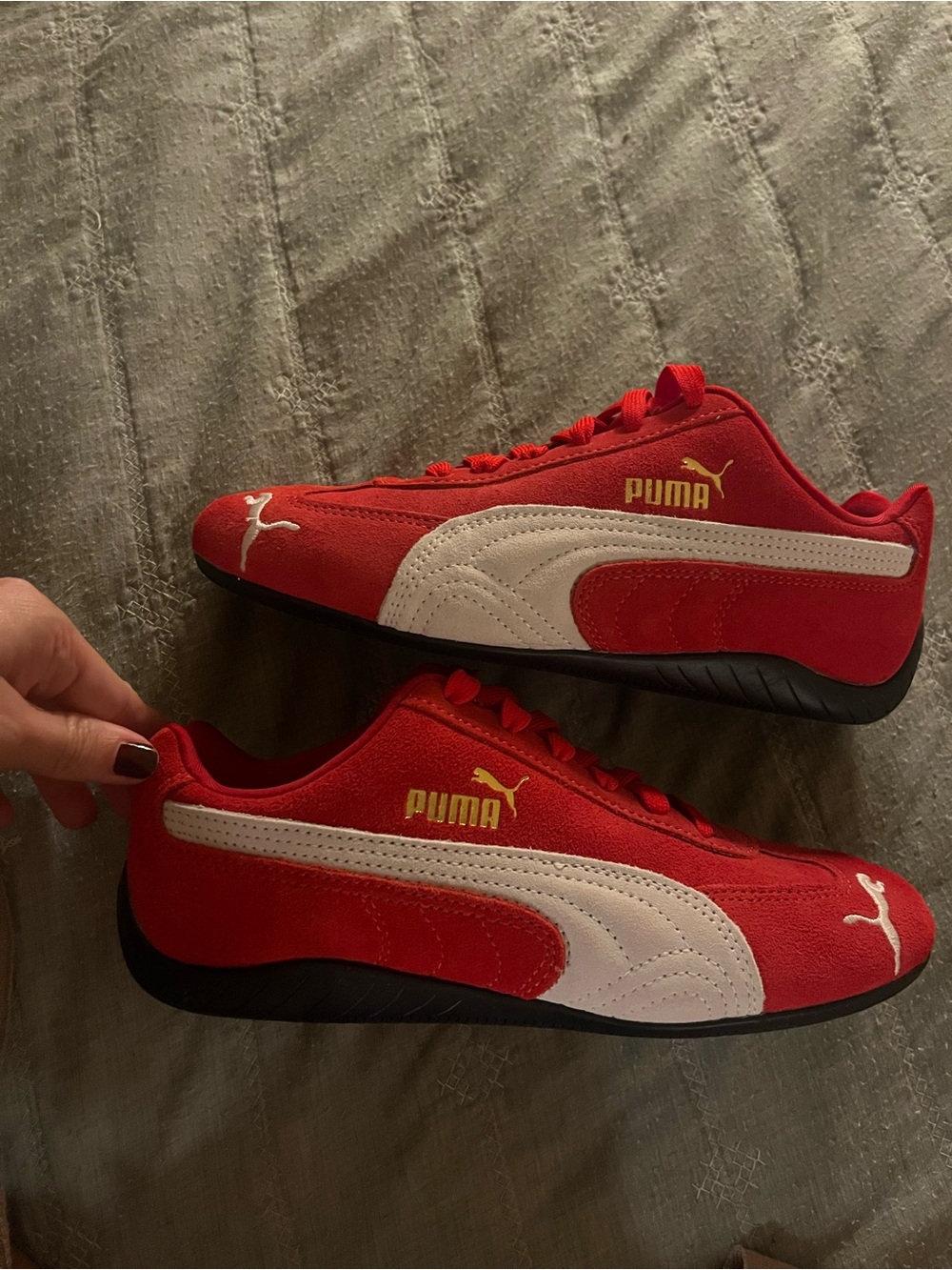 Brand New Puma Sneakers with Gold Logo